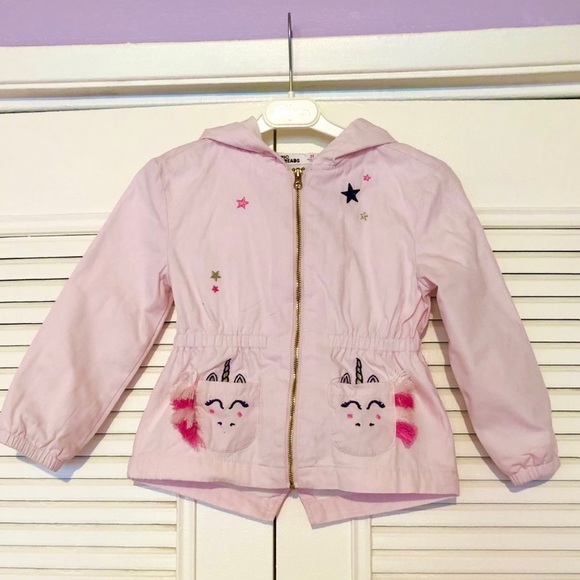 EPIC toddler girl pink unicorn hoodie jacket - Picture 1 of 2